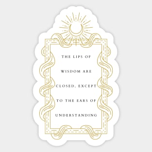 Lips of Wisdom Sticker